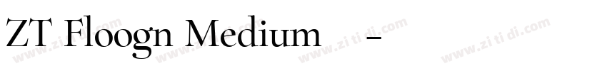 ZT Floogn Medium字体字体转换